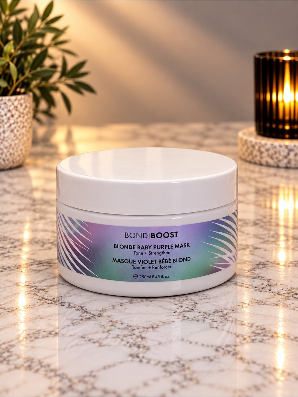BondiBoost Blonde Baby Purple Mask 8.45 oz – Tone + Strengthen - New